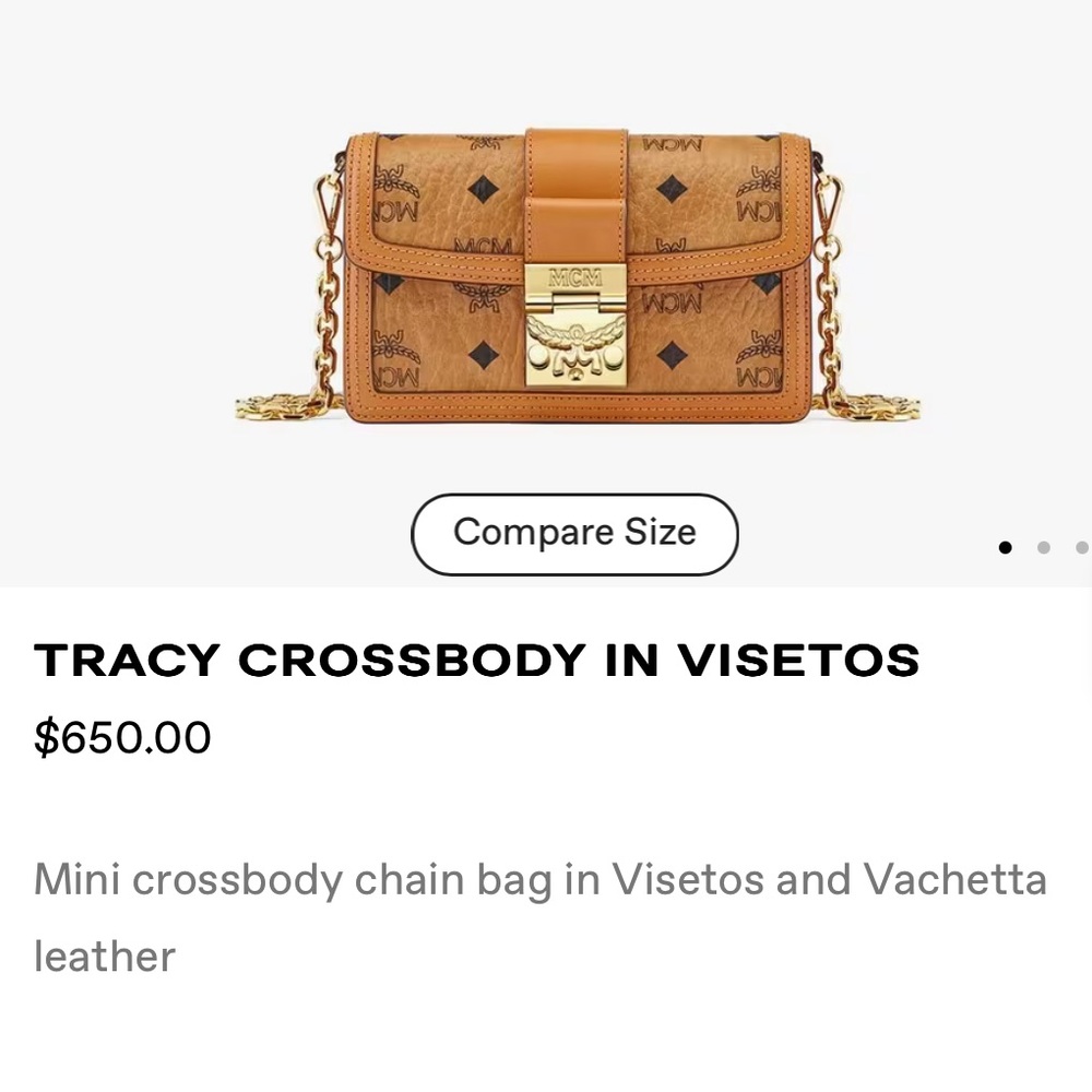 MCM Crossbody Tracy Purse in Visetos